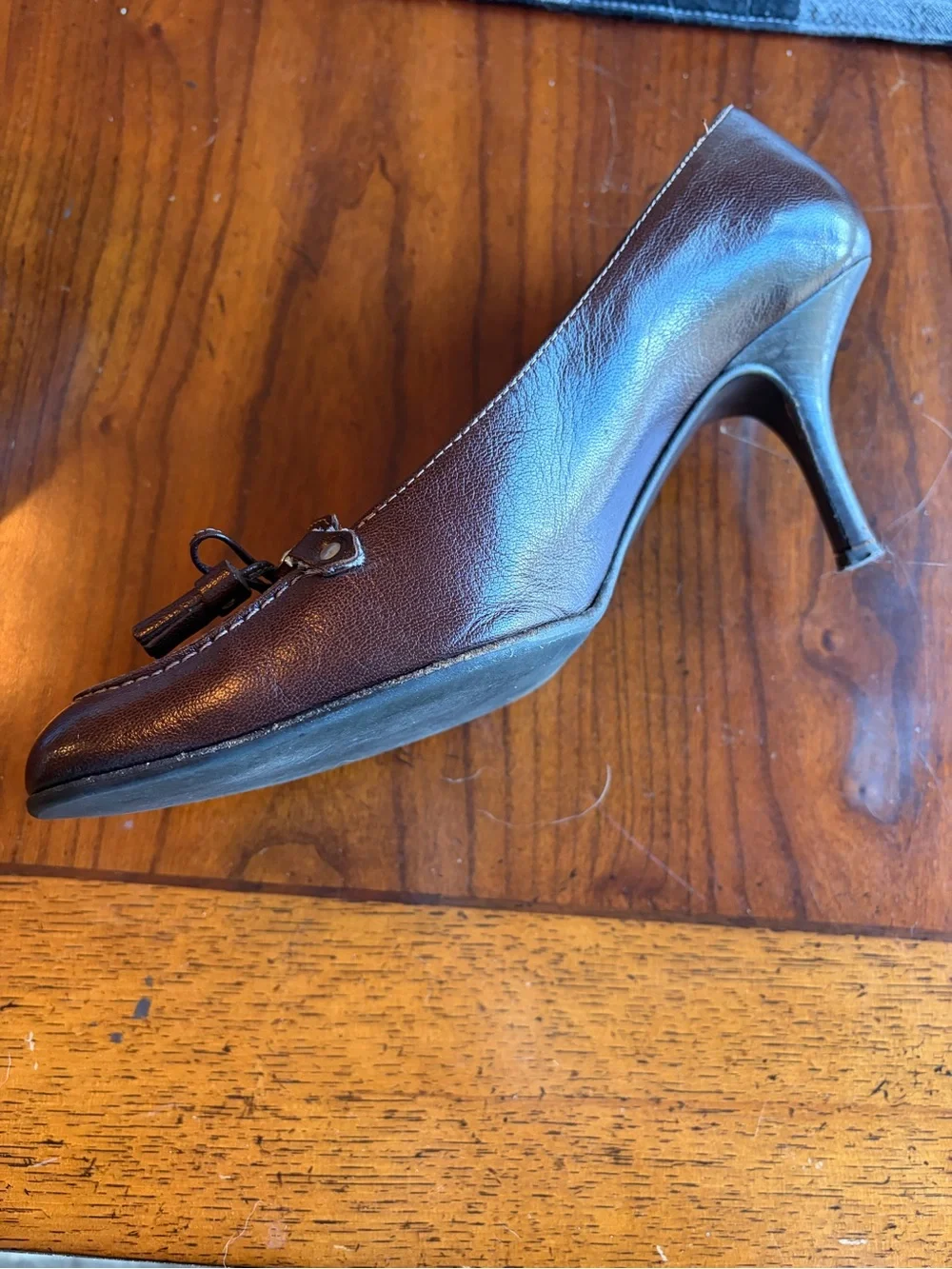 Vintage Coach Brown Tassel Leather Pumps - Women